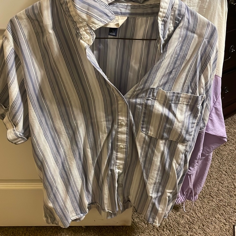 Striped blue shirt